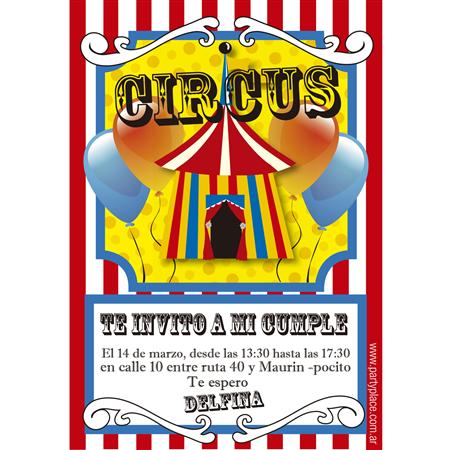 Invitación Circo. Pers